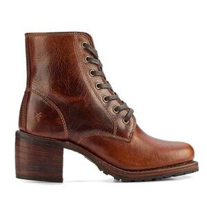 Frye Brown Lace Up Boots